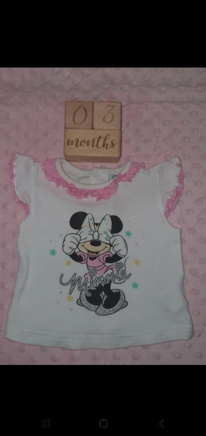 T-shirt Disney Minnie 3 mois - photo numéro 1