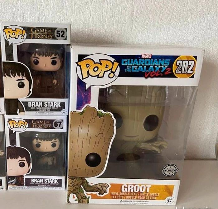 Funko pop Bran Stark Game of throne et Groot - photo numéro 1