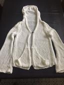 Gilet blanc en maille taille 38