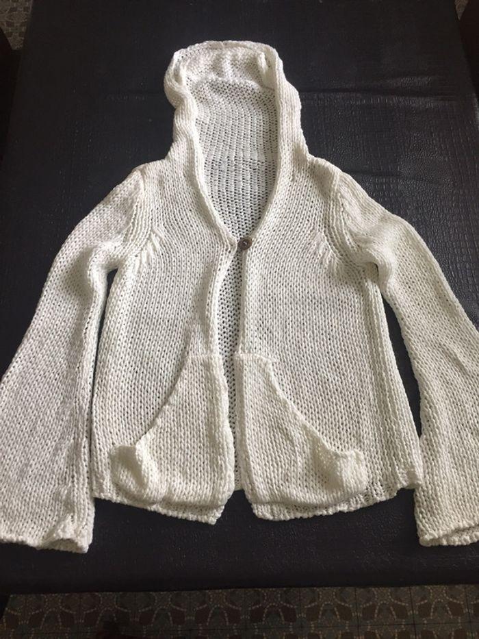 Gilet blanc en maille taille 38 - photo numéro 1