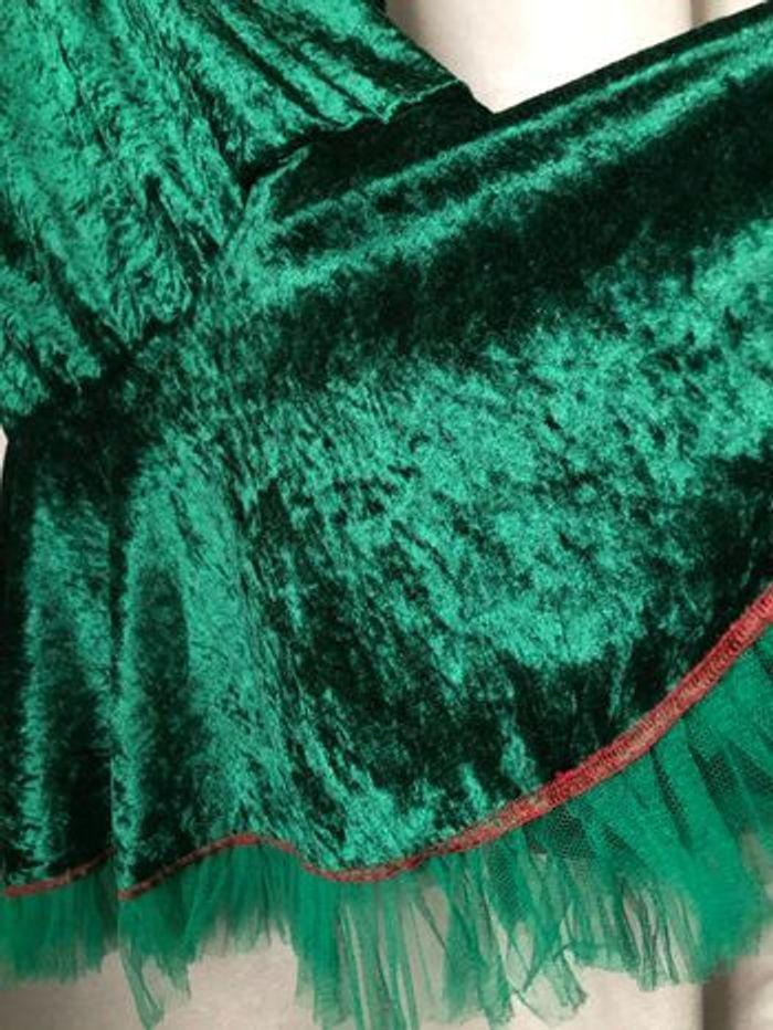 Robe sapin de Noël velours vert taille unique - photo numéro 3