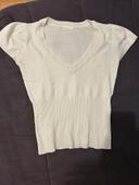 T-shirt crème Jennyfer taille L