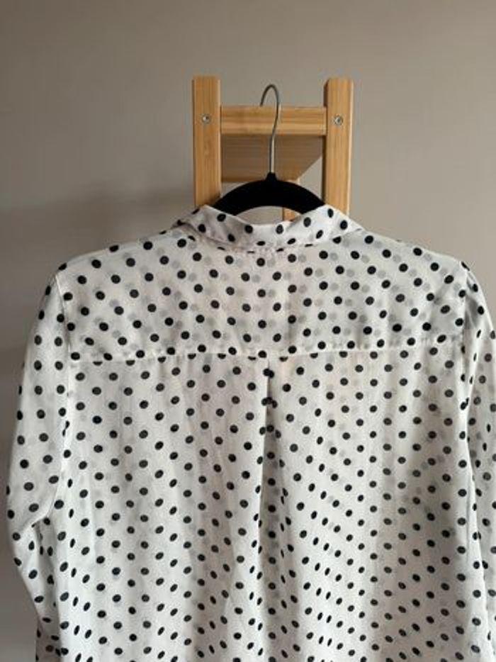 Blouse Camaïeu blanche pois noirs Taille 42/44 - photo numéro 7