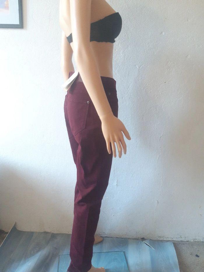 Jean pantalon slim Eleafit W femme aigle taille 38 M couleur rouge bordeaux - photo numéro 7