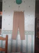 Pantalon taille haute camel