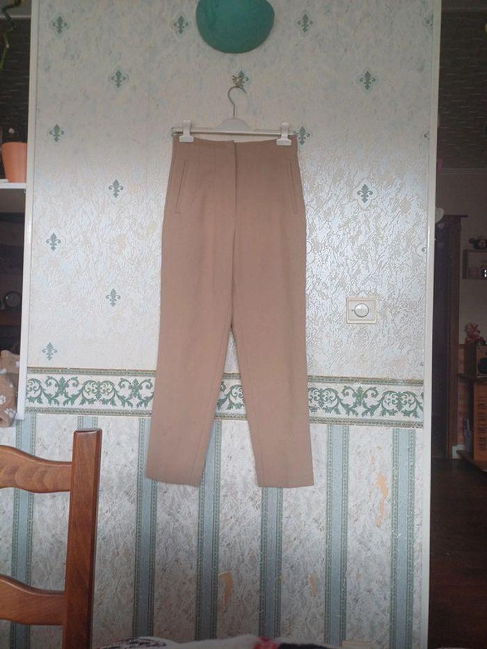 Pantalon taille haute camel - photo numéro 1