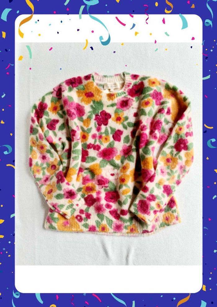 Sézane pull Lila crème fleurs - photo numéro 2