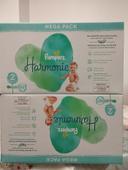 2 cartons de couches Pampers harmonie taille 2