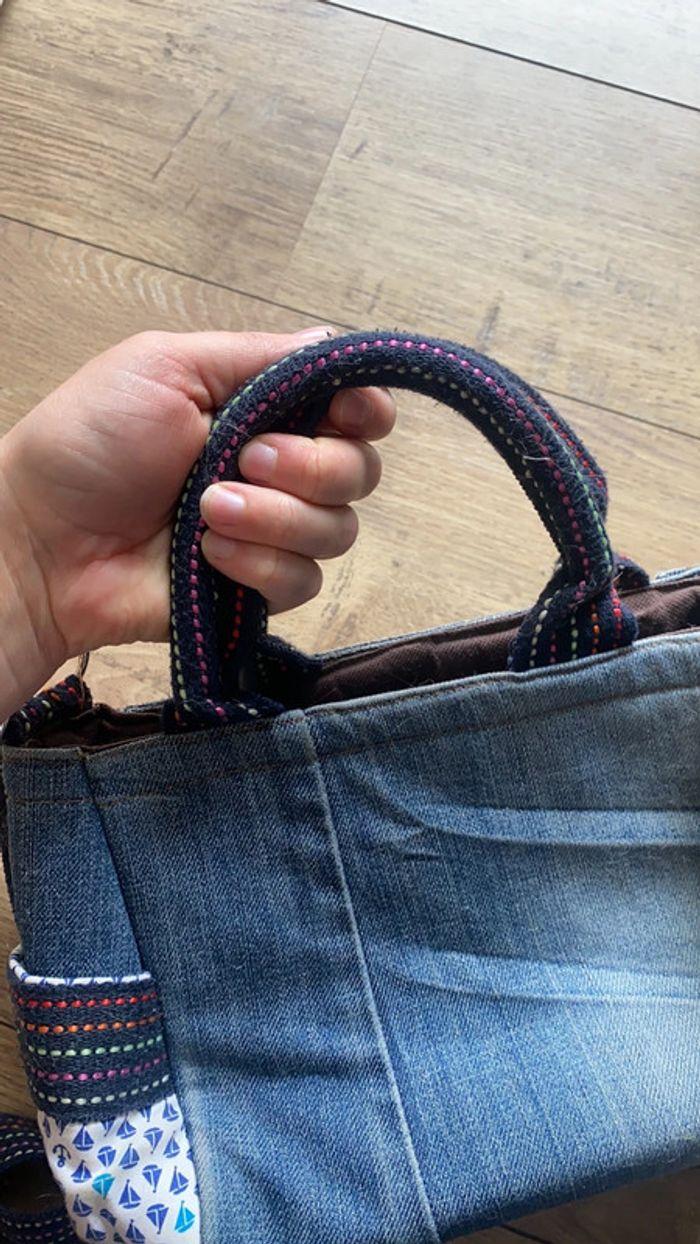 Sac y2k en jean et tissu fait à partir d’un vrai pantalon - photo numéro 6