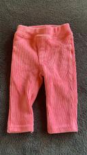 Pantalon velour rose