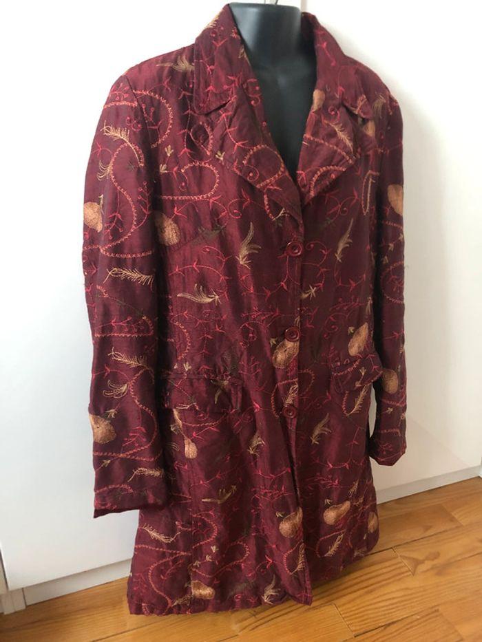 Vintage Veste créateur Virmani 100 % soie  M/38/10 - photo numéro 3