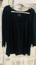 Pull noir coton