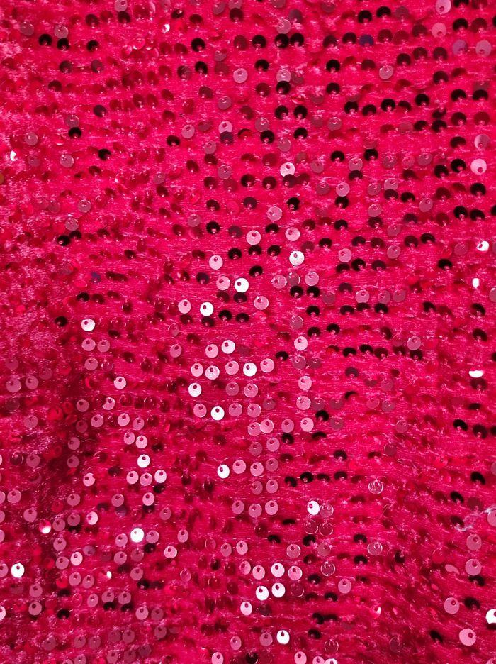 Pull rouge sequins brillant 8 ans Kiabi - photo numéro 4