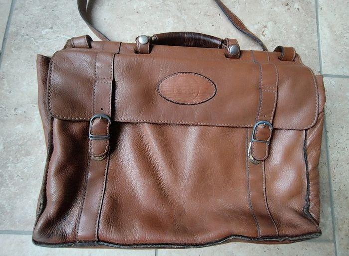 Magnifique sac vintage en cuir marque Ima besace porte document - photo numéro 4