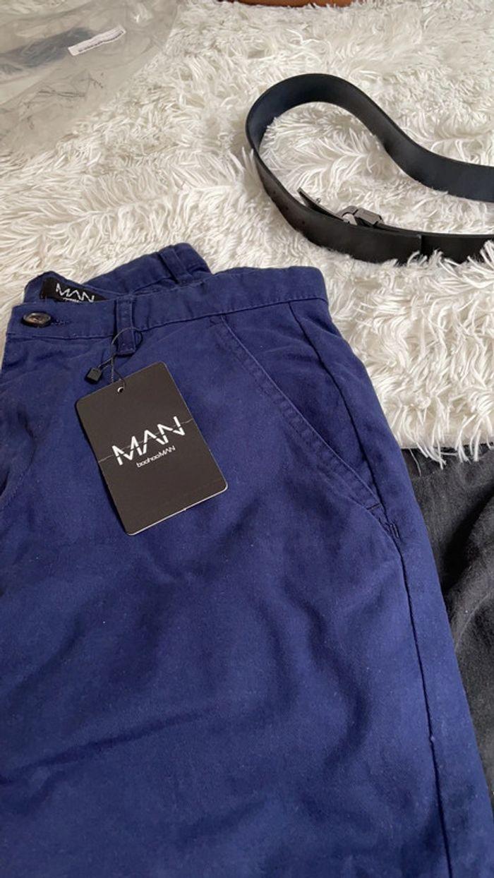 Pantalon chino bleu marine boohoo - photo numéro 6