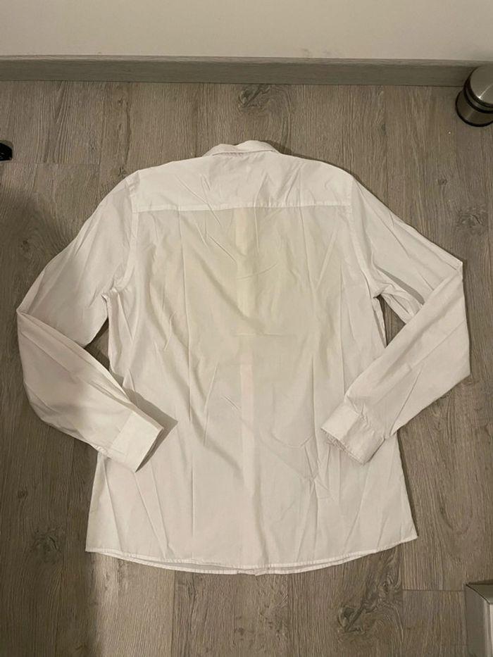 Chemise à manches longues blanc coupe ajusté neuf la halle taille 43/44 - photo numéro 5