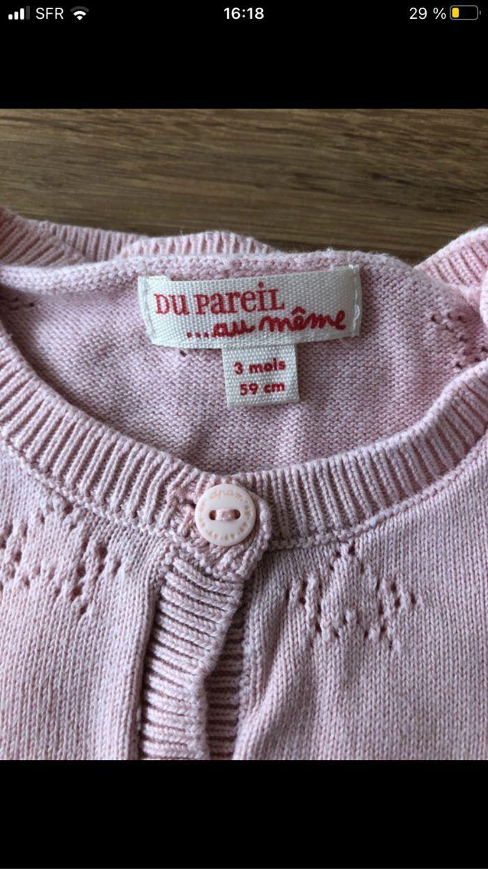 Lot 3 gilets bébé fille 3 mois - photo numéro 5