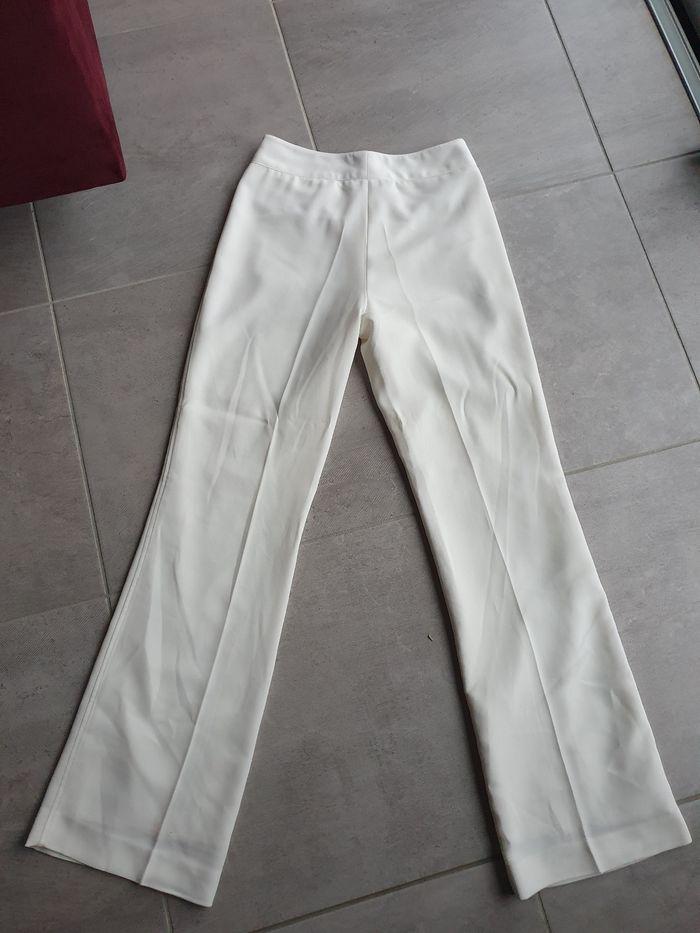 Pantalon taille haute blanc Caroll 36 S - photo numéro 2