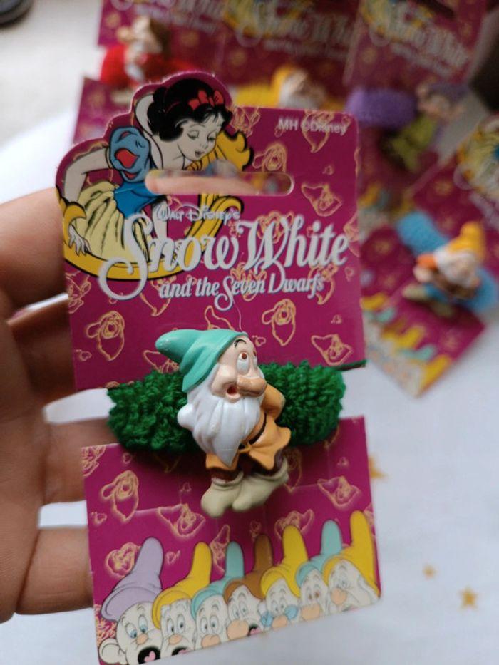 Élastique blanche neige nains snow white dwarf hair accessoires accessories cheveux pince Disney - photo numéro 3