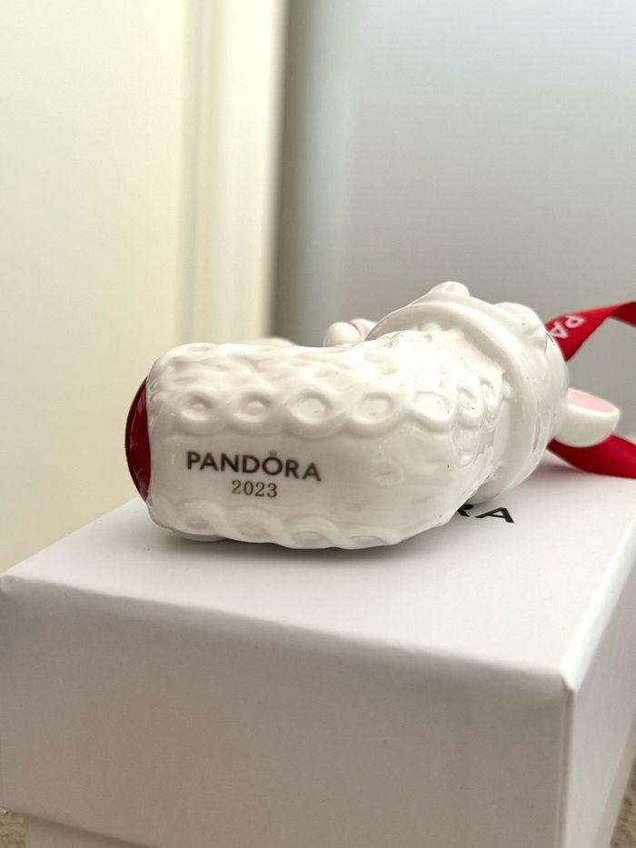 Ornement Pandora Noël 2023 avec charm pendant double cœur de Noël sucre d’orge - photo numéro 3