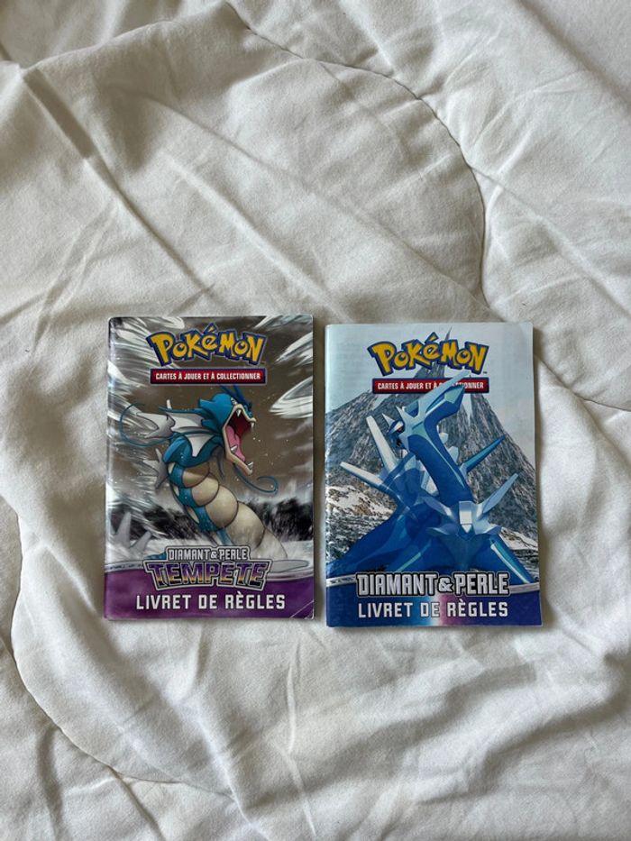 2 livrets de règles Pokémon Diamant & Perle Tempête - photo numéro 1