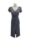 Robe bleue manche courte cintrée et boutonnée - Studio 21 - T S/M