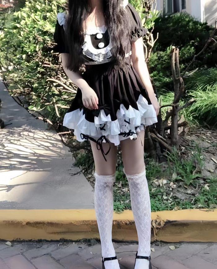 Robe noire style Cosplay Lolita maid cute Kawaii - photo numéro 9