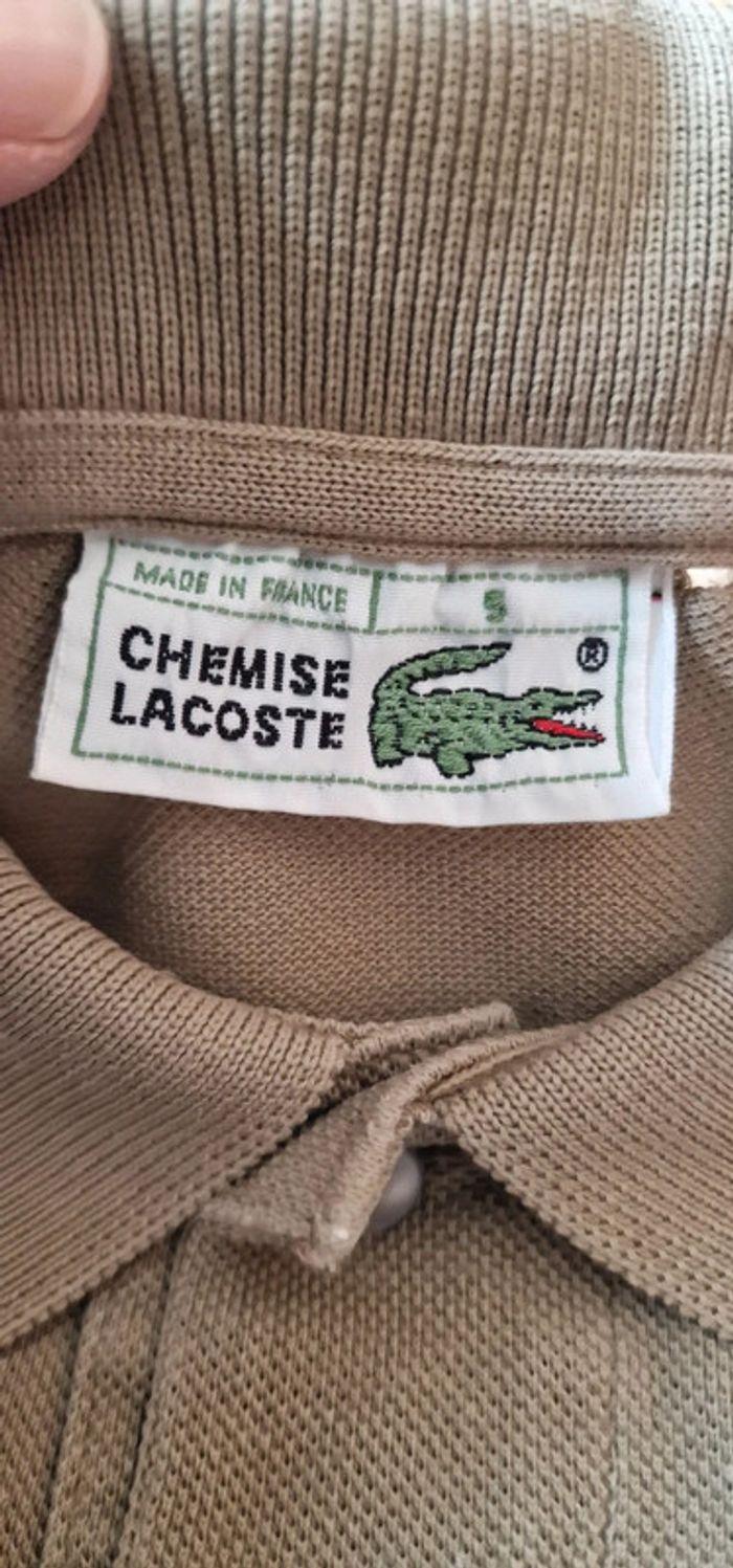 Polo Lacoste manches courtes/ marron / homme / taille 5 / made in France - photo numéro 3