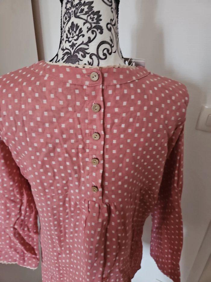 Blouse rose col rond - photo numéro 4