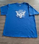 T-shirt Champion USA Vintage Bleu Logo Brodé BYU Y2K Taille XL