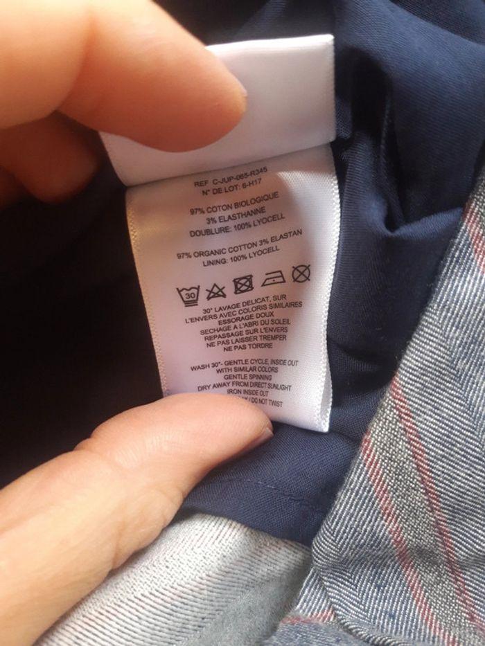 Jupe en coton biologique marque ekyog neuve femme 42 XL rayures - photo numéro 16