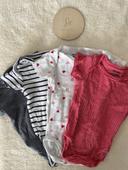 Lot body manches courtes KIABI T. 6 mois