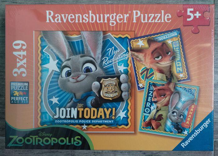 Boîte NEUVE de 3 puzzles Zootropolis 5 ans et +