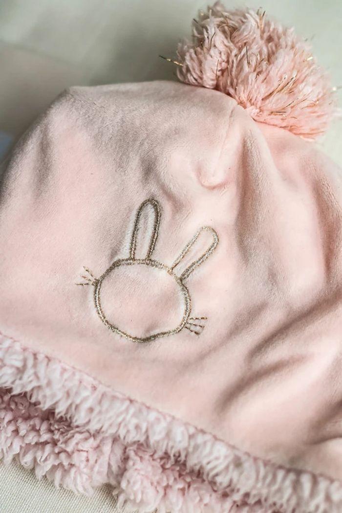 Bonnet péruvien rose pâle lapin, Obaïbi, 42 cm - photo numéro 2