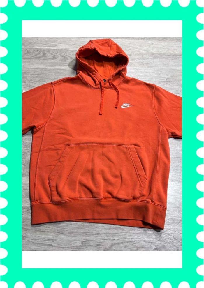 👕 Sweat à capuche Nike logo brodé Orange Taille S 👕 - photo numéro 6