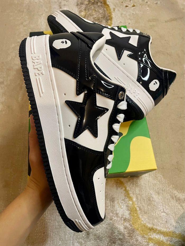 Baskets basses A Bathing Ape Bape Sta Low Enlarged M2 noir et blanche - photo numéro 10