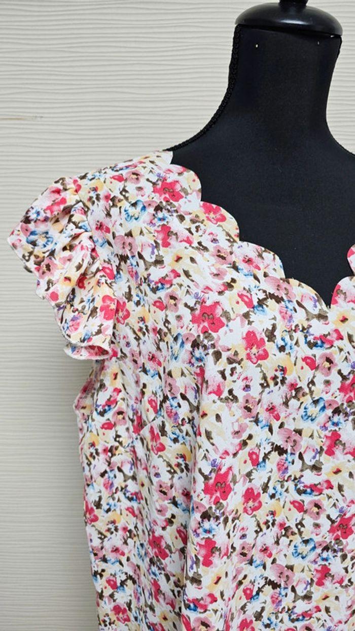 Blouse fleurs shein curve - photo numéro 3