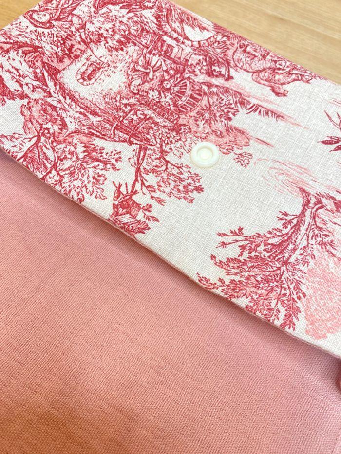 Pochette Rose/carmin Motifs jouy - photo numéro 4