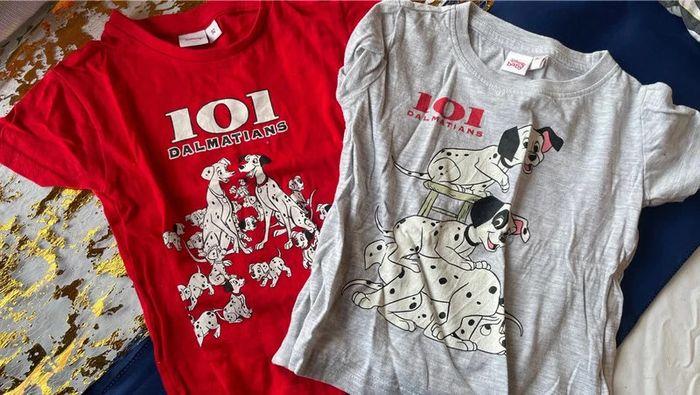 Lot deux tee shirt 101 dalmatiens - photo numéro 1