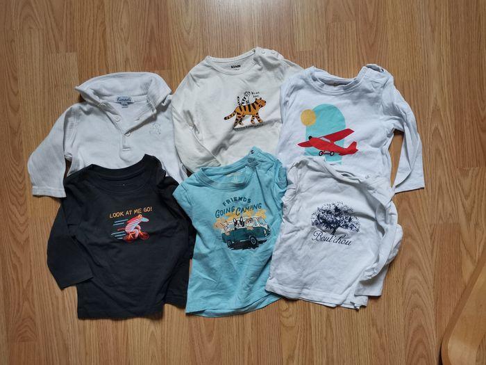 Lot t shirts manches longues 12 mois - photo numéro 1