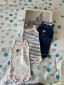 Lot 3 bodies petit bateau neufs 3 mois