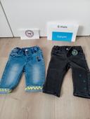 Lot 2 jeans garçon 6 mois La Compagnie des Petits