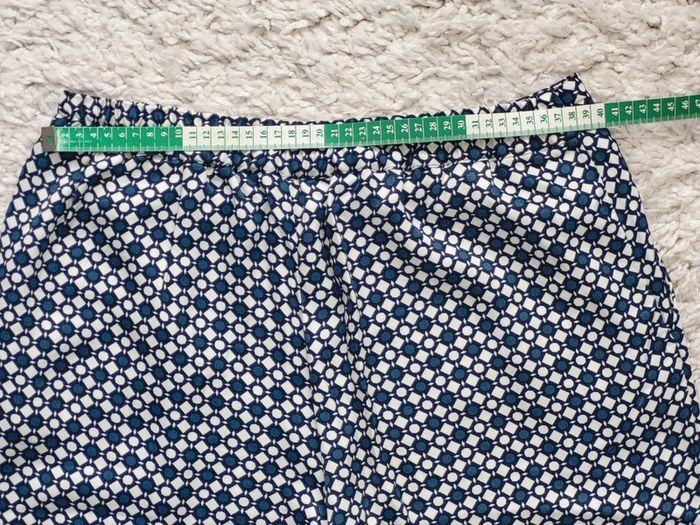 Pantalon large Zara à motifs marine/écru Taille M - photo numéro 10