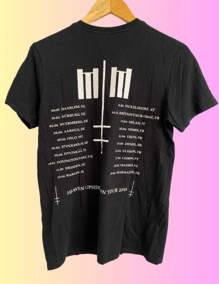 T-shirt merch officiel Marilyn Manson - Heaven upside down tour 2018 - taille S/M - photo numéro 3