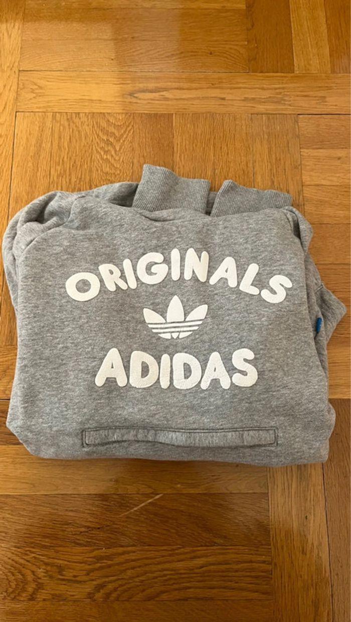 Pull gris adidas - photo numéro 1