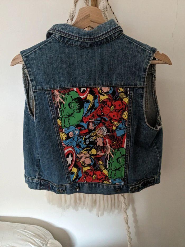 Veste en jean sans manche Marvel - photo numéro 1