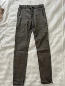 Jean skinny pull and bear gris 38