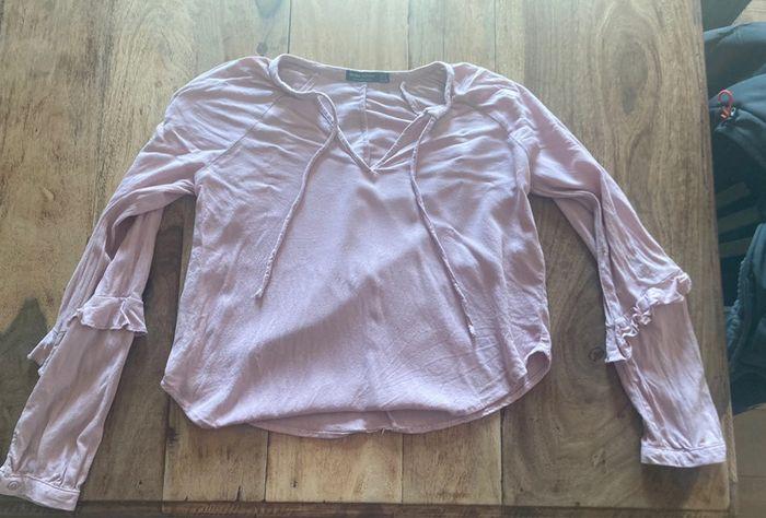 Blouse courte rose Bershka - photo numéro 1