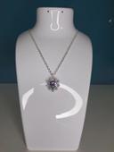 Collier coeur violet