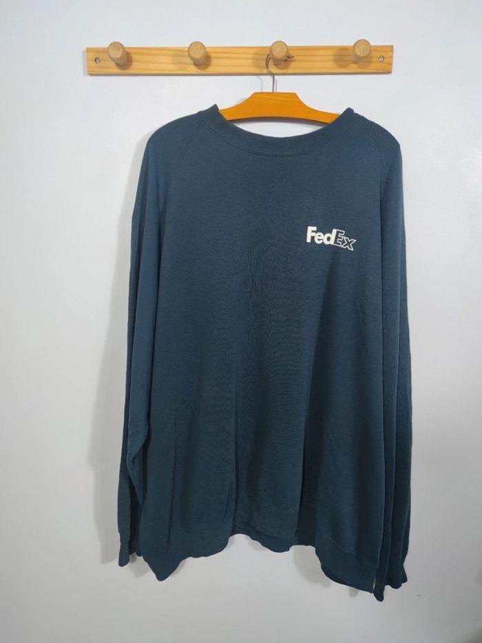 Pull Crewneck FedEx Vintage Bleu Marine Taille 3XL Homme - photo numéro 1